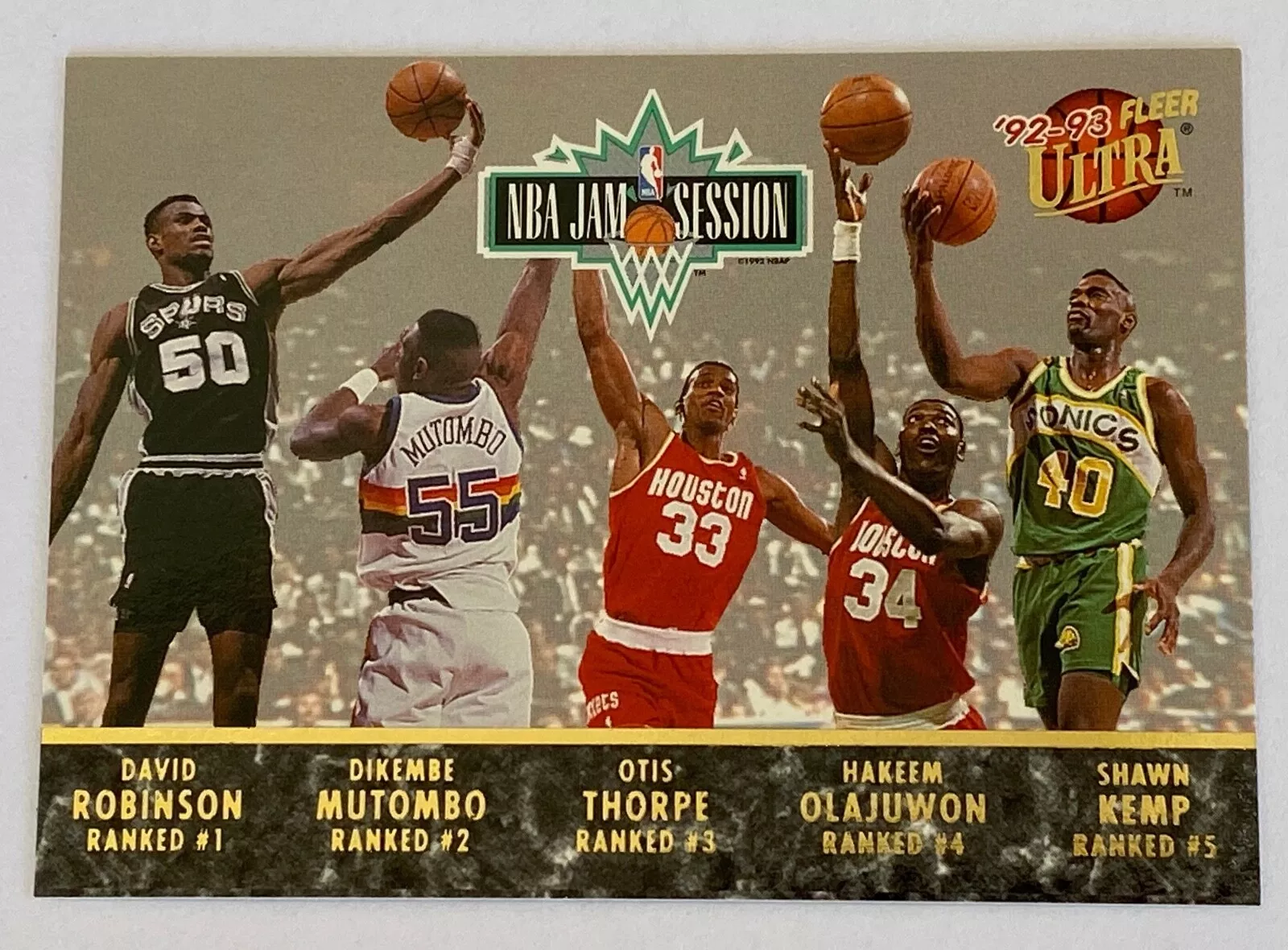 1992-93 Fleer Ultra NBA basketball Dunk Rank Series
